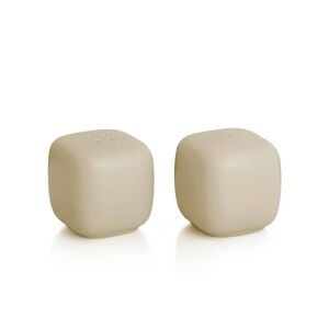 Nambe POP Salt & Pepper Shakers - Stoneware - Sand BNWT SO
